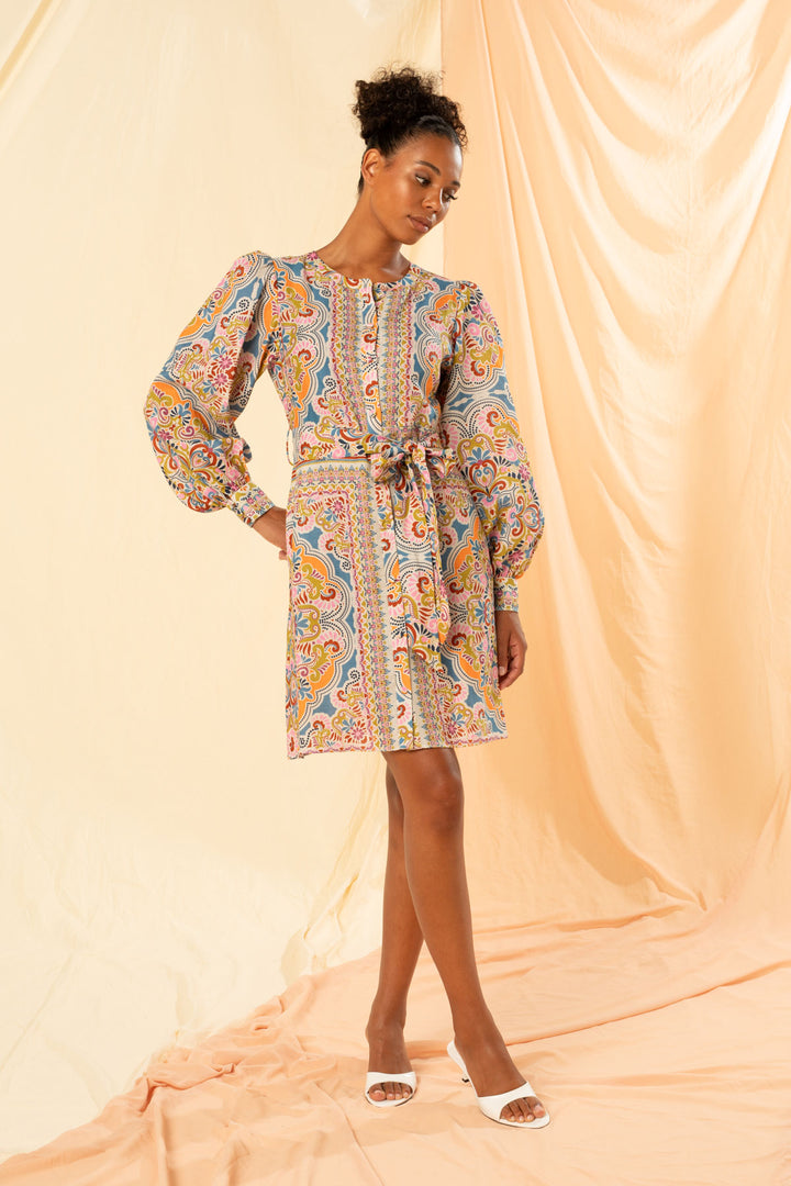 Kachel | Ottavia Mini Shirt Dress | Fortuna