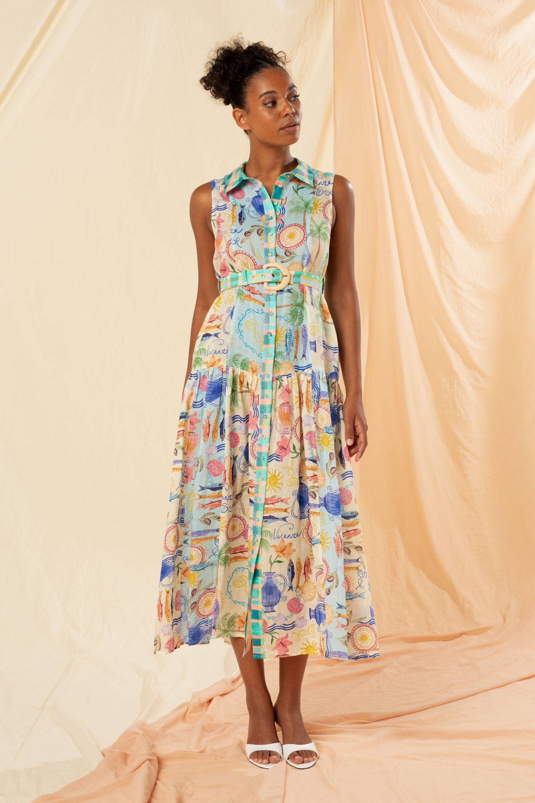 Kachel | Gilda Maxi Shirt Dress