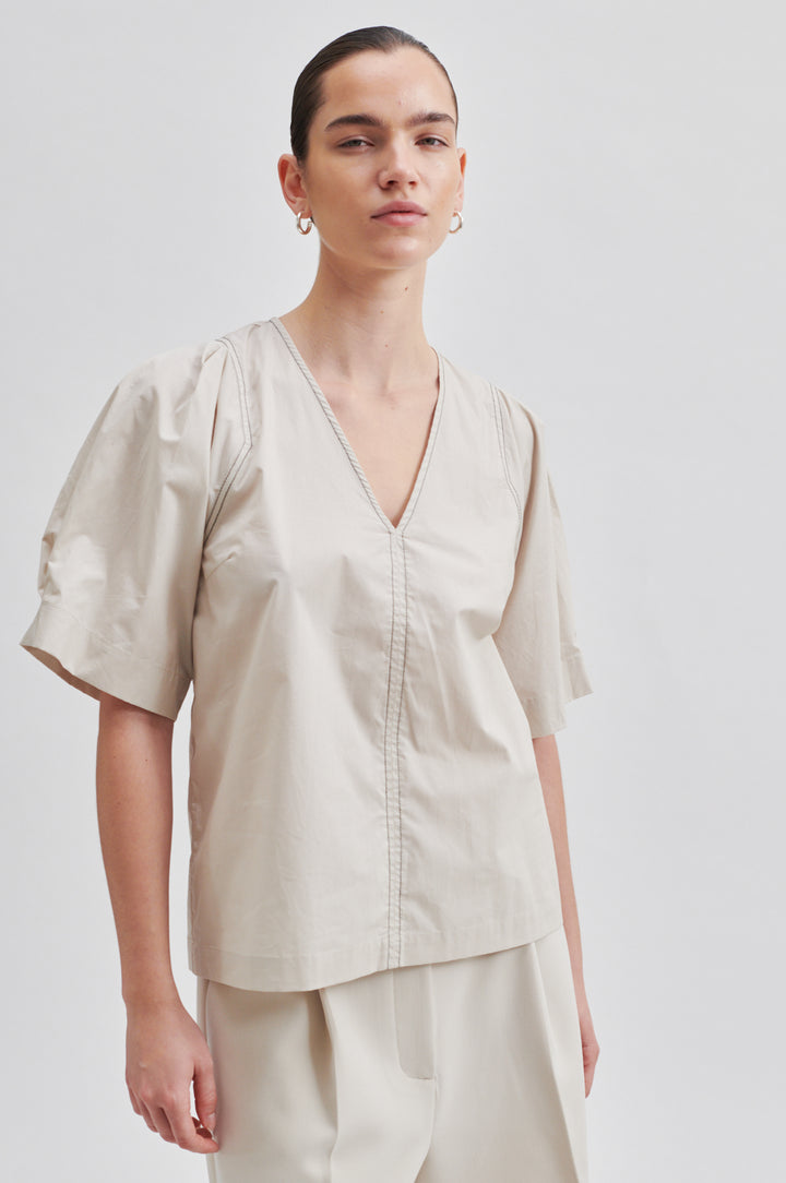 Second Female | Larkini Blouse | Pumice Stone