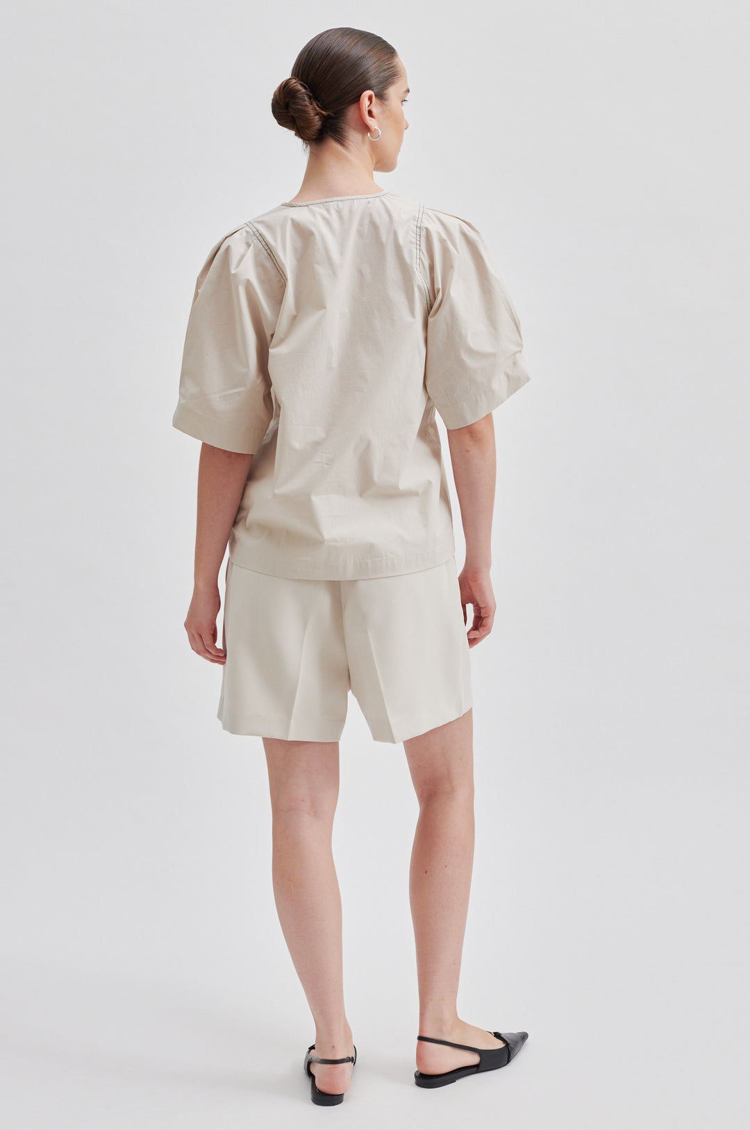 Second Female | Evie Structured Shorts | Pumice Stone