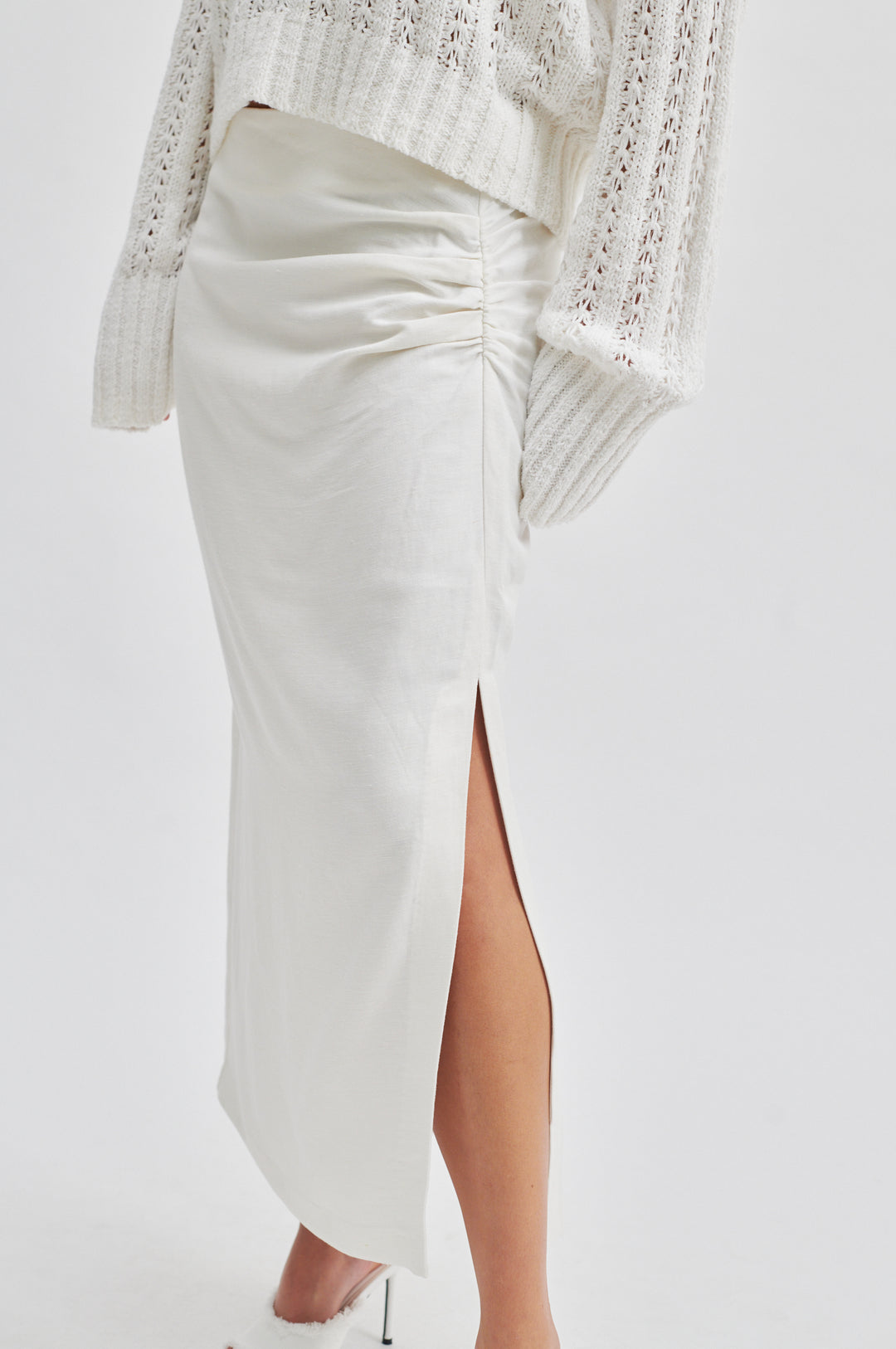 Second Female | Lino Skirt | Antique White