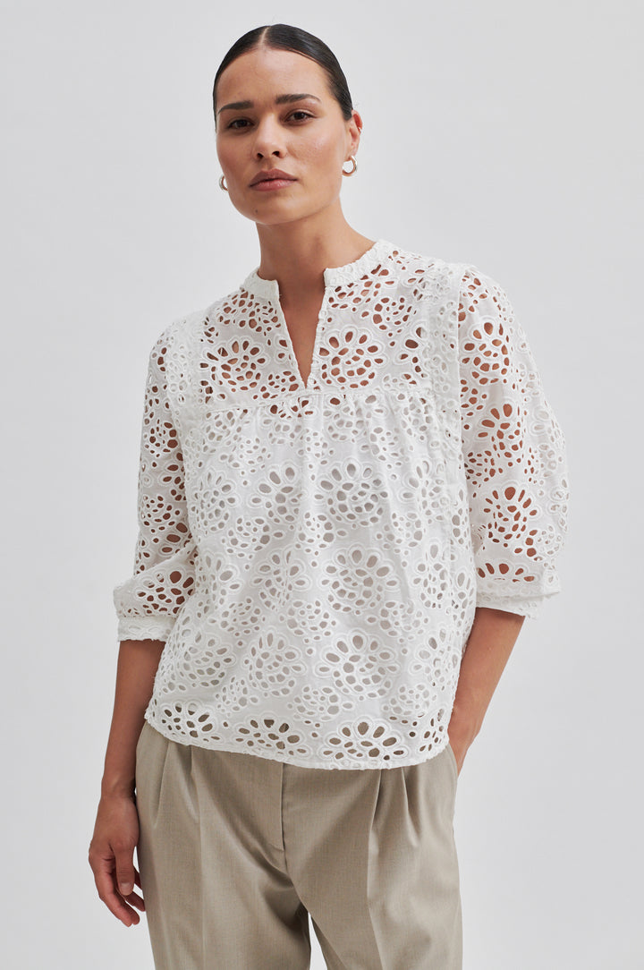 Second Female | Stefanie Blouse | White Broderie Blouse