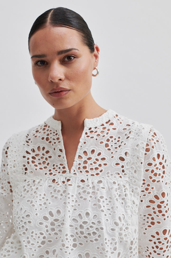 Second Female | Stefanie Blouse | White Broderie Blouse