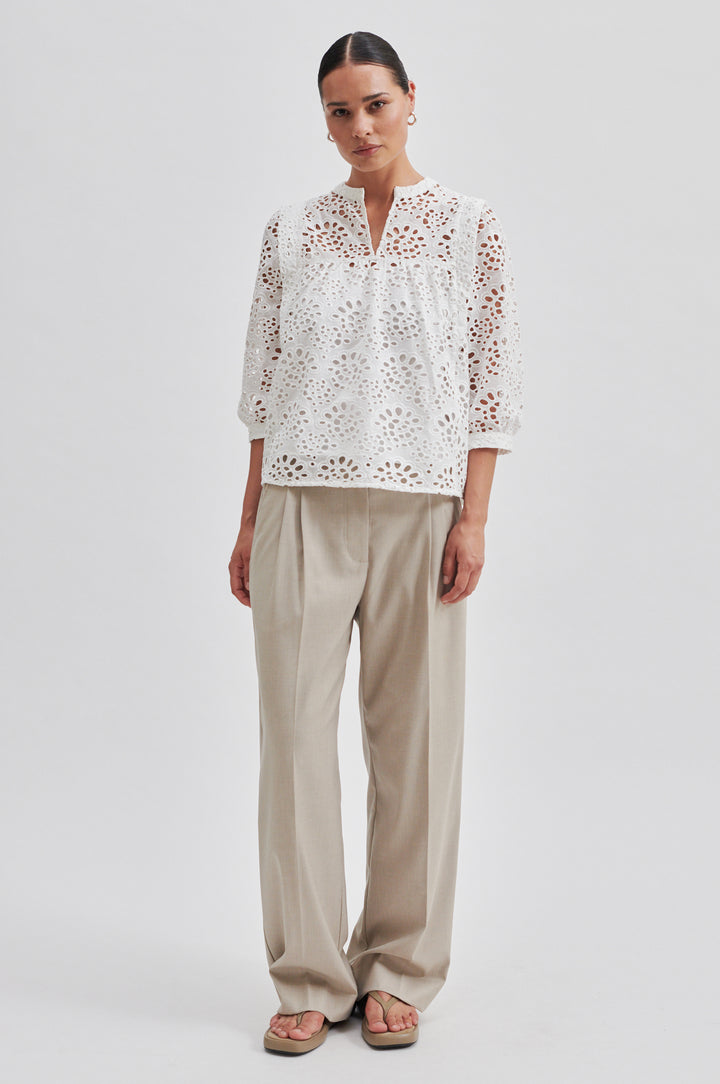 Second Female | Stefanie Blouse | White Broderie Blouse