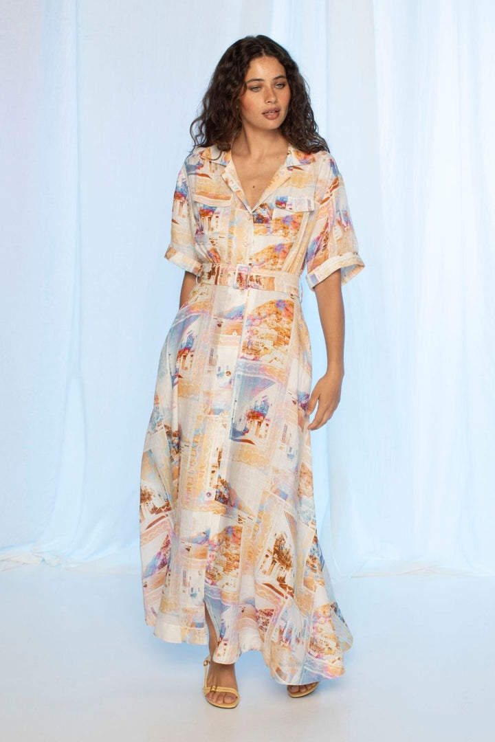 Kachel | Carrie Maxi Dress | Amalfi - Dutch Hideout