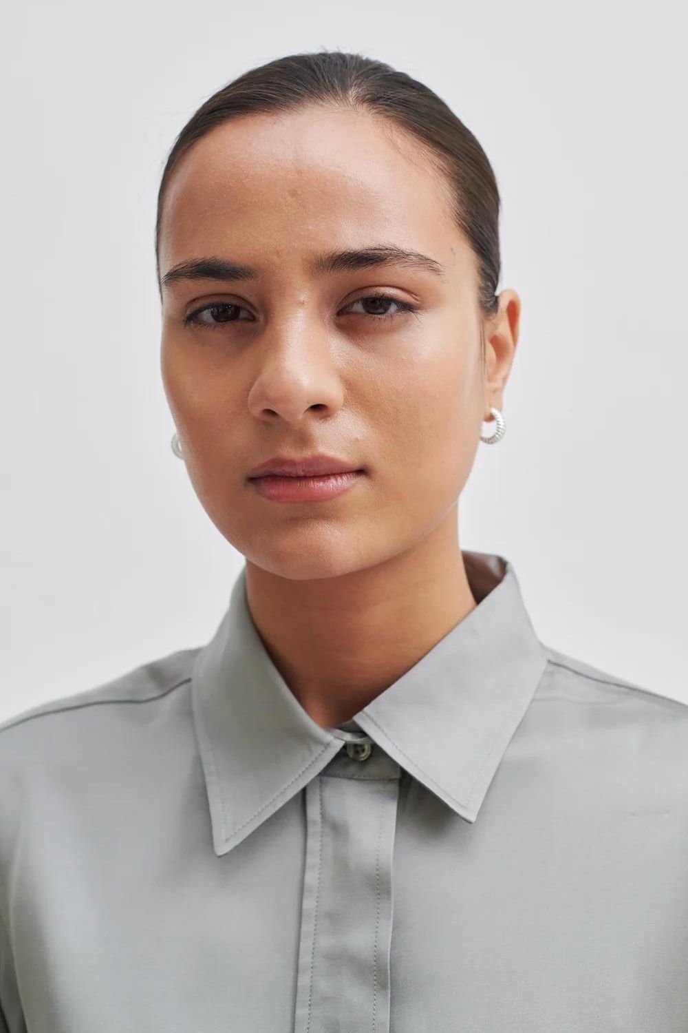 Second Female | Galla Silky Shirt | Dried Sage