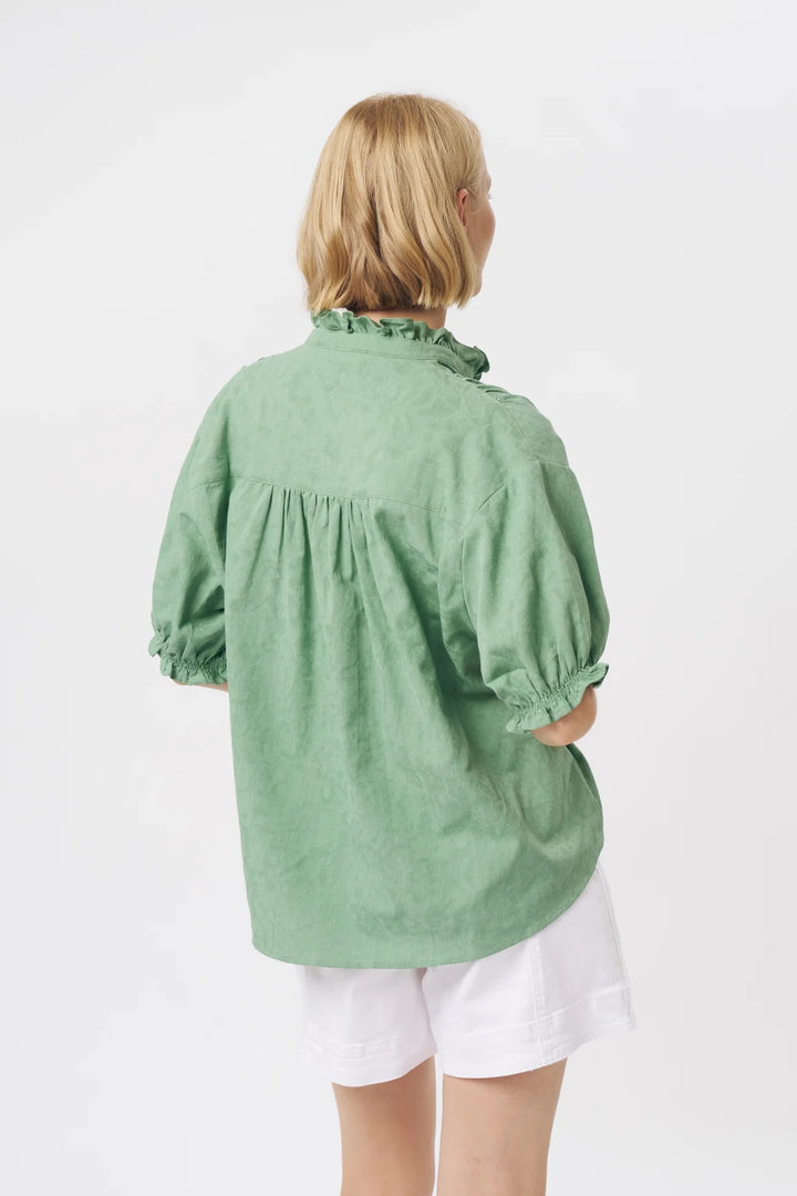 KIREINA I AMBER SHIRT  I GREEN - Dutch Hideout