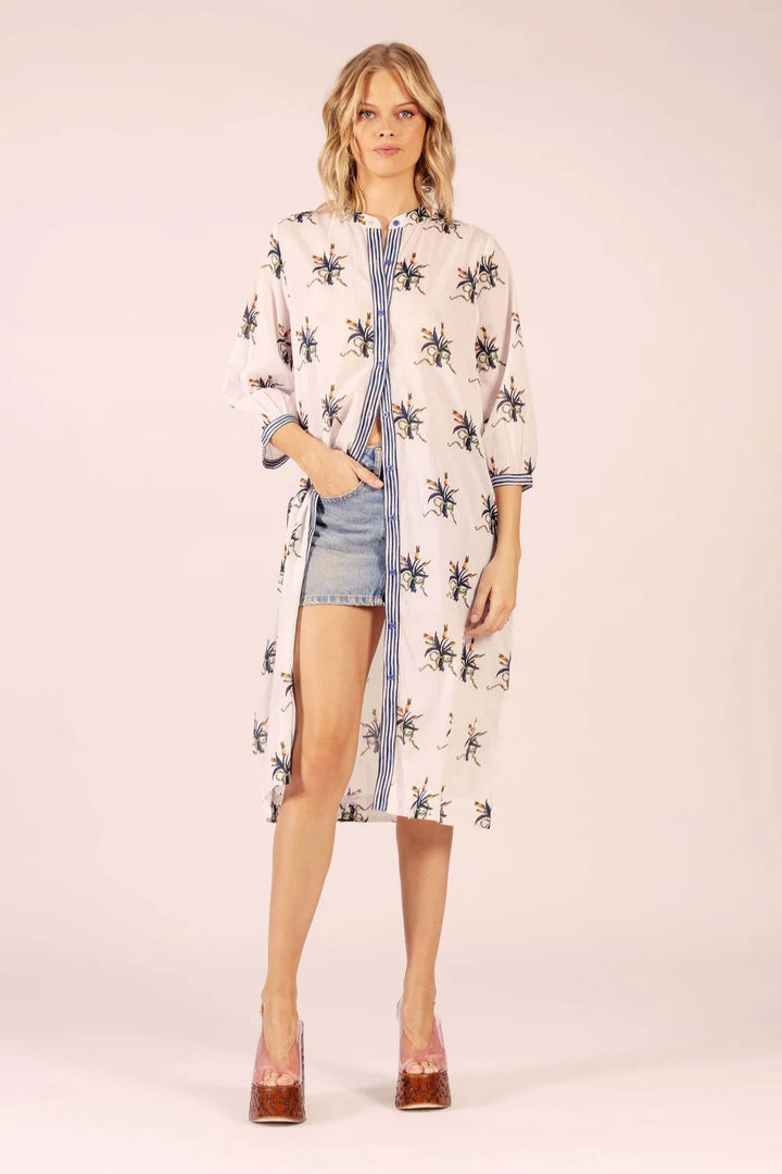 LOLA | Cirque Linen Spray Midi | Spray Navy and White Linen