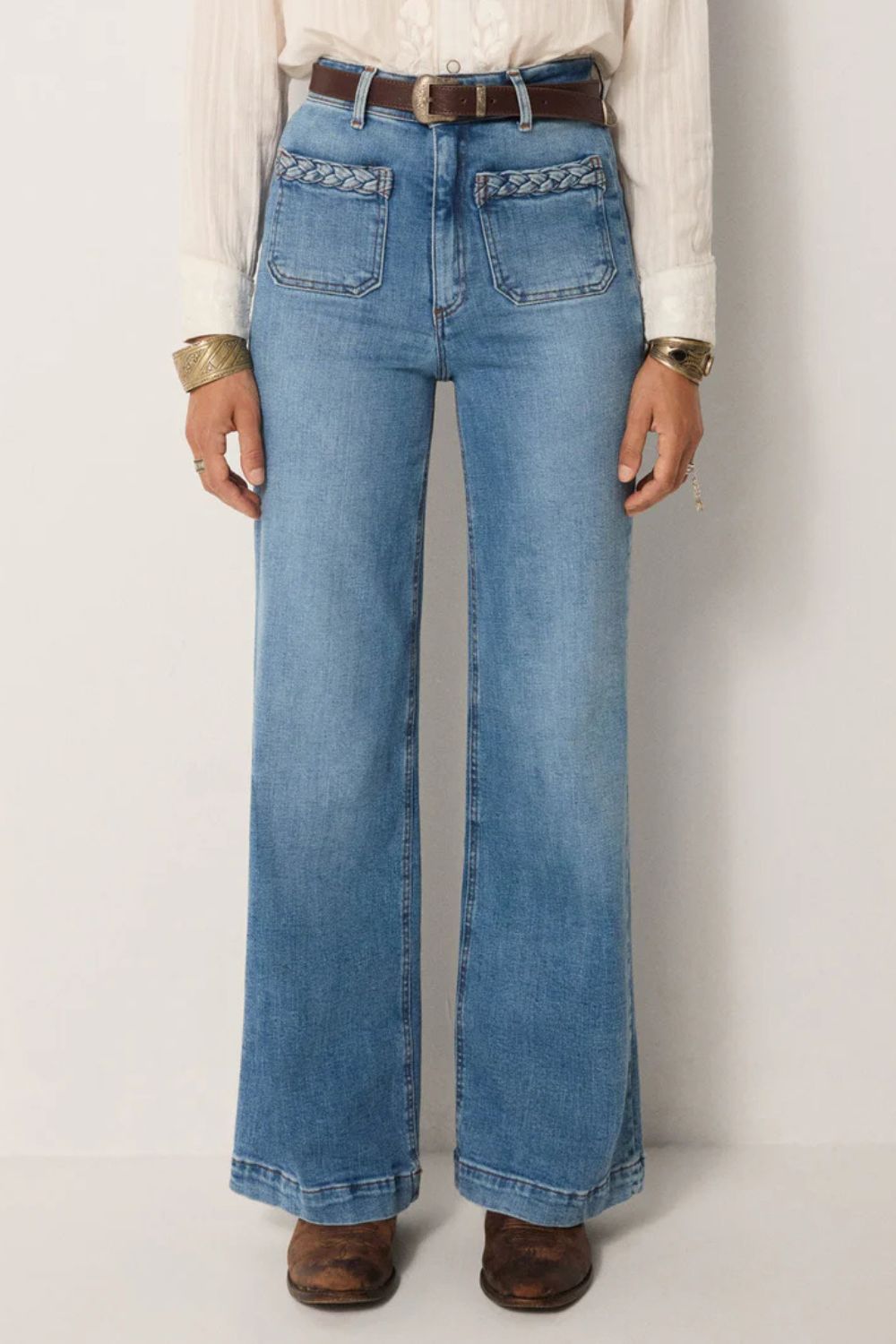 Maison Hotel | Giulietta Pant | Light Blue Denim - Dutch Hideout