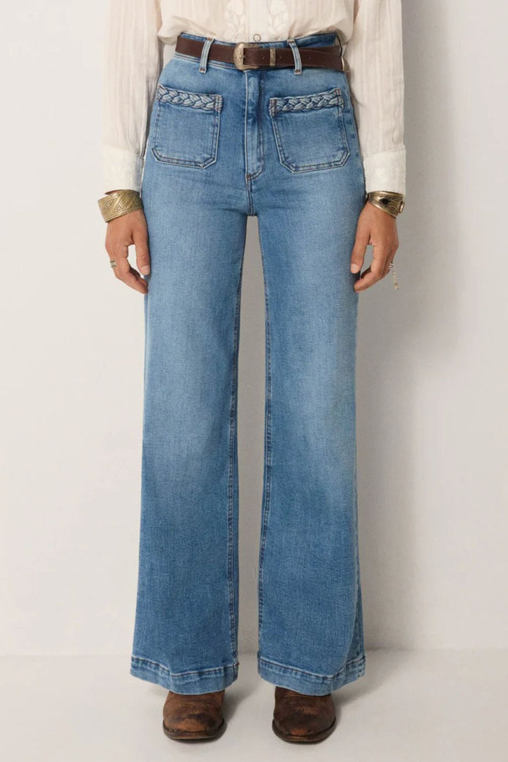 Maison Hotel | Giulietta Pant | Light Blue Denim - Dutch Hideout