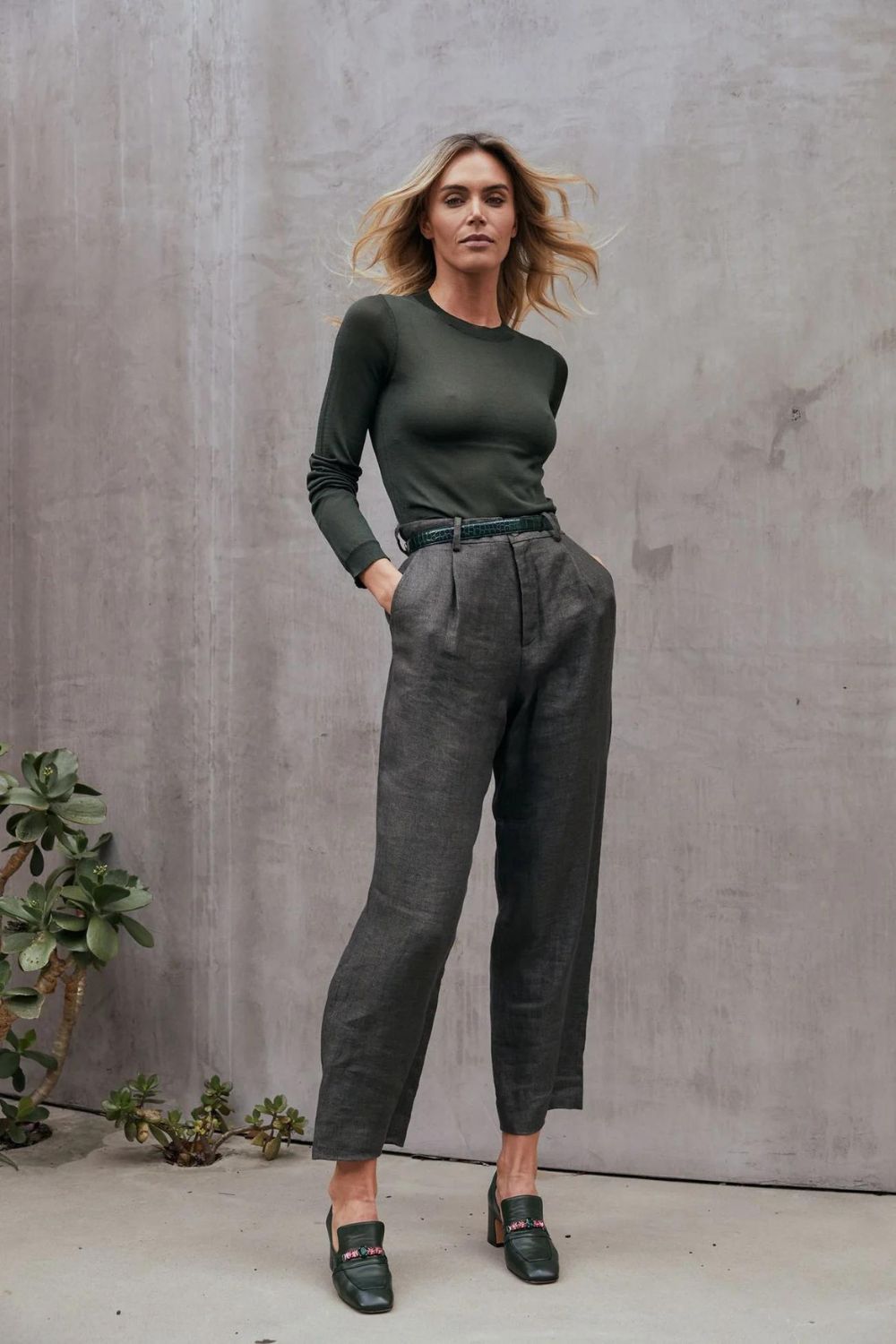 M.A Dainty | Bulb Pants | Eucalyptus