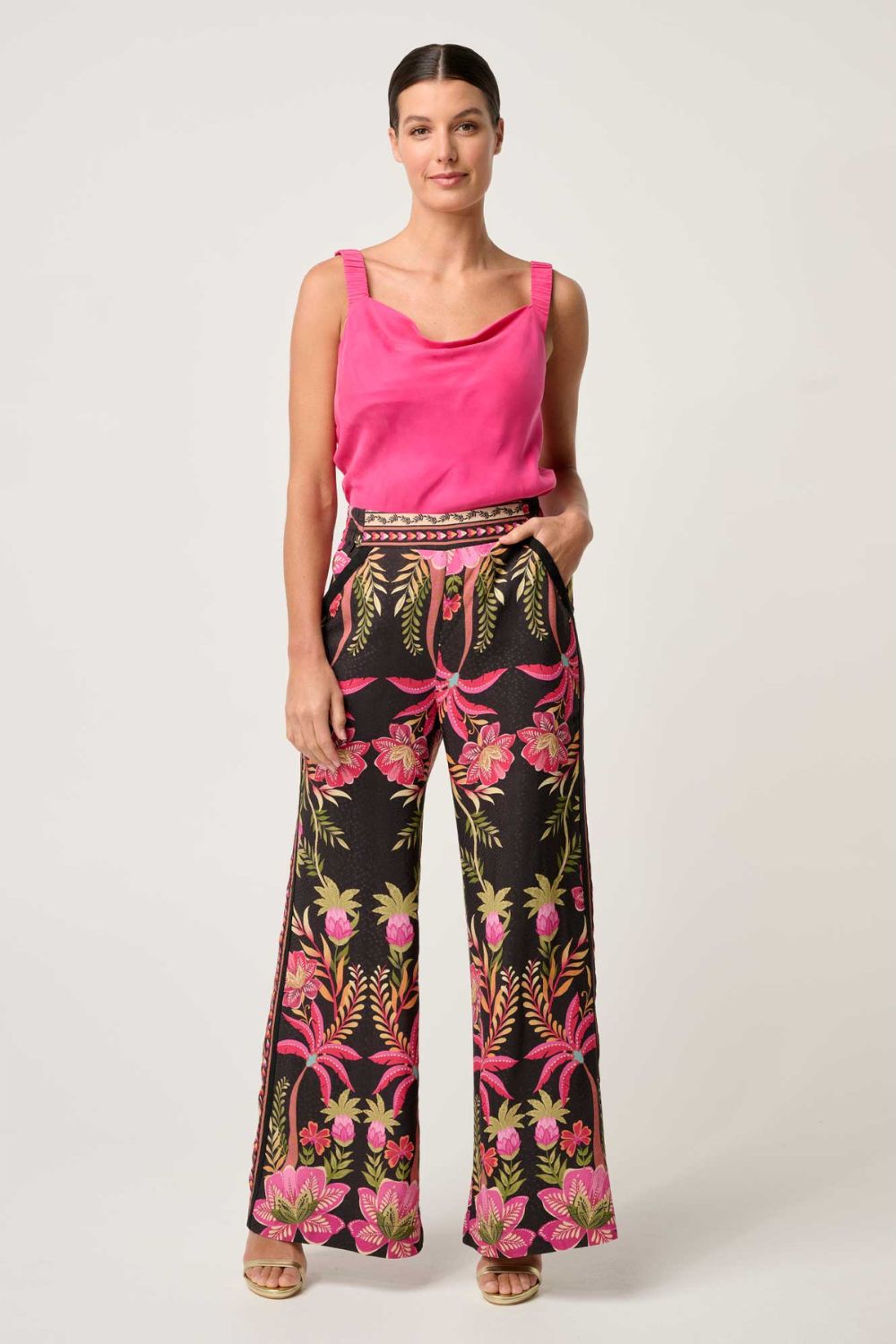 Once Was | Delray Reversible Cupro Cami | Celosia Pink