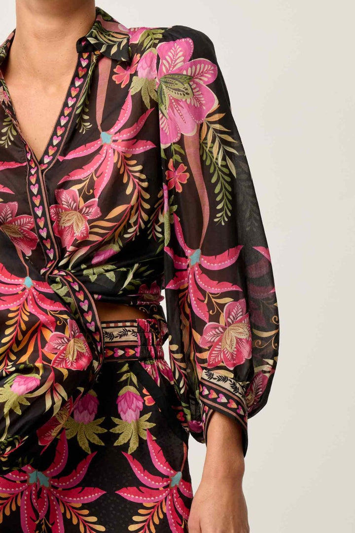 Once Was | Elysian Silk Cotton Shirt | Anthos Lotos