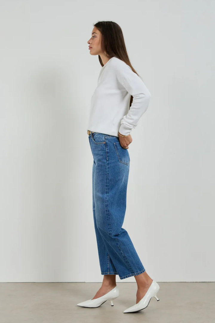 Dricoper | Dina Rodeo Blue Cropped Barrel Jeans