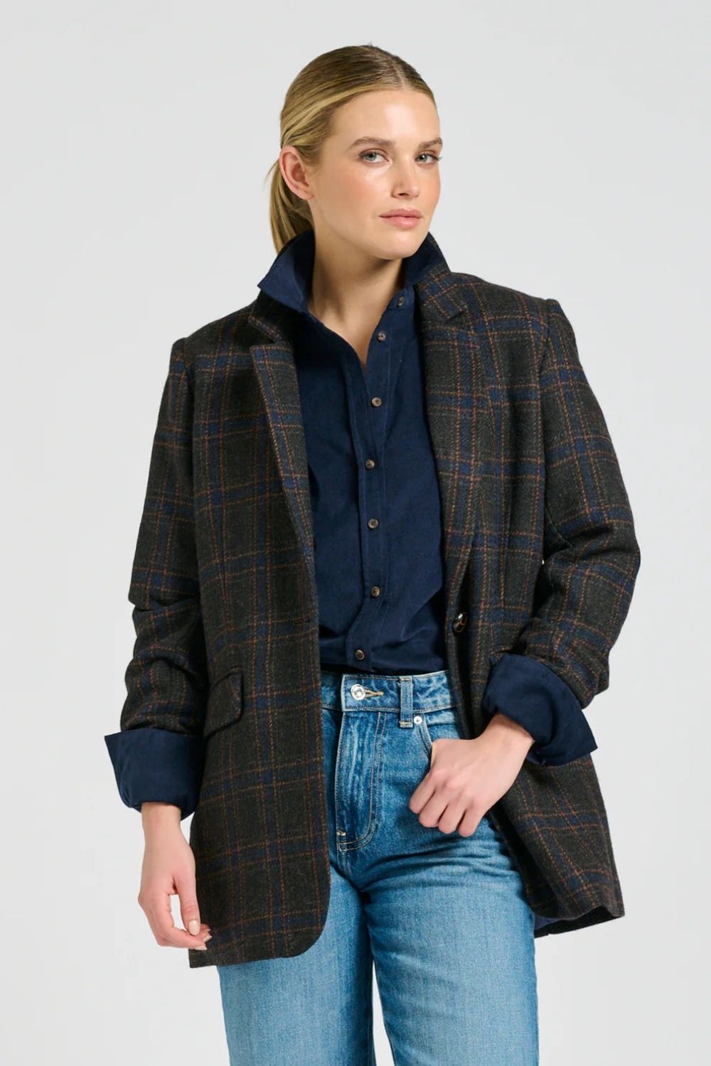 Shirty | The Iris Blazer | Perfect Plaid - Dutch Hideout
