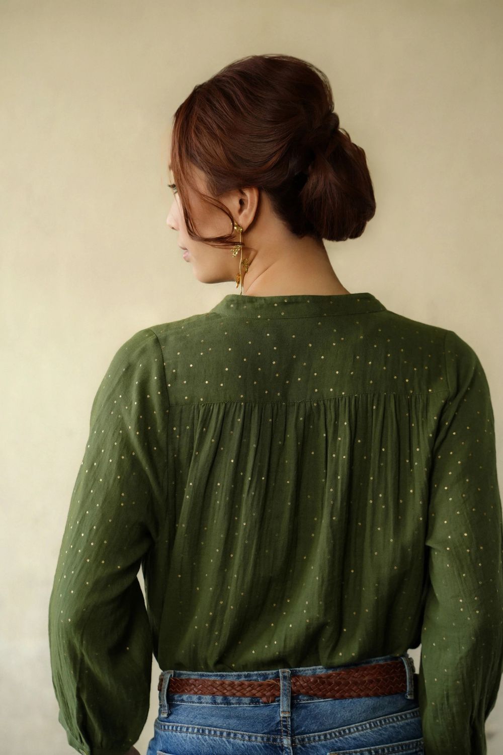 Marie Louise De Monterey | Ines Gold Dots | Khaki - Dutch Hideout