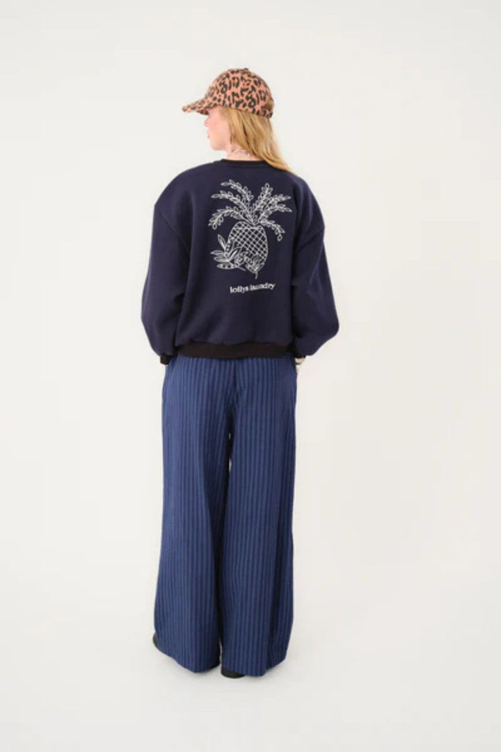 Lollys Laundry | SydneyLL Pineapple Sweatshirt LS | Dark Blue