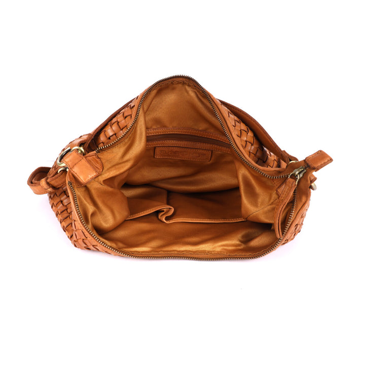 RUGGED HIDE I MATILDA WOVEN SHOULDER BAG