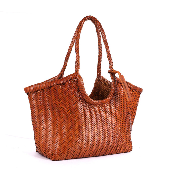 RUGGED HIDE I GISELLA LARGE WOVEN SHOPPER