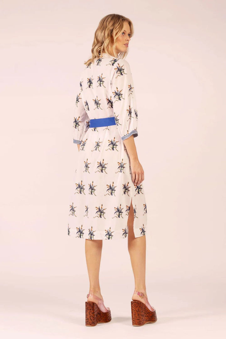 LOLA | Cirque Linen Spray Midi | Spray Navy and White Linen