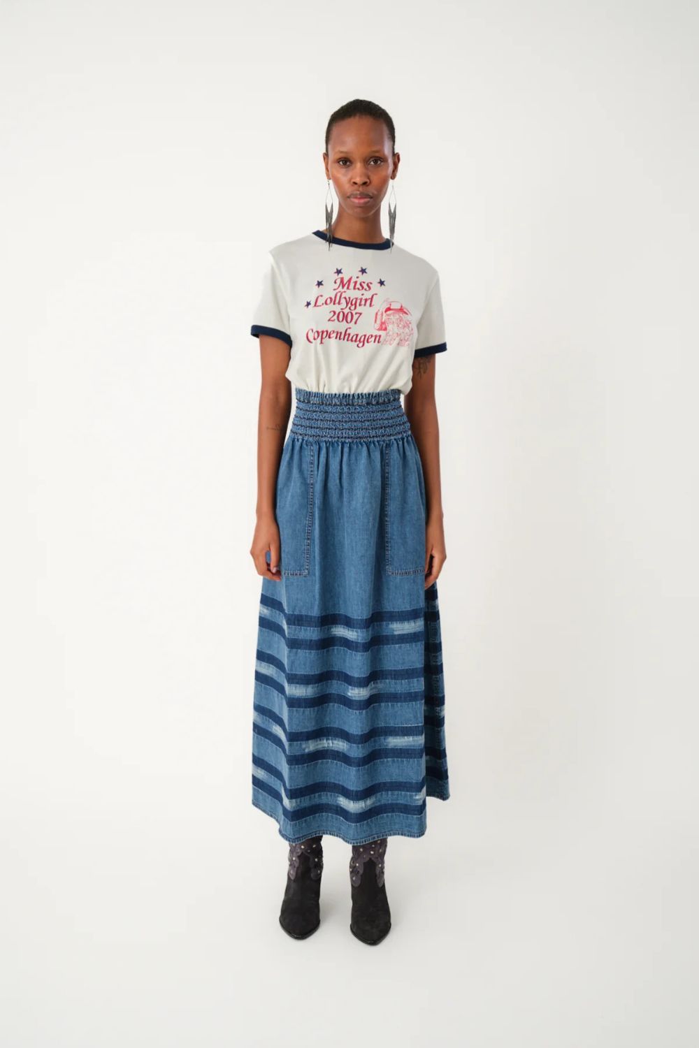Lollys Laundry | AmondLL Maxi Skirt | Blue - Dutch Hideout