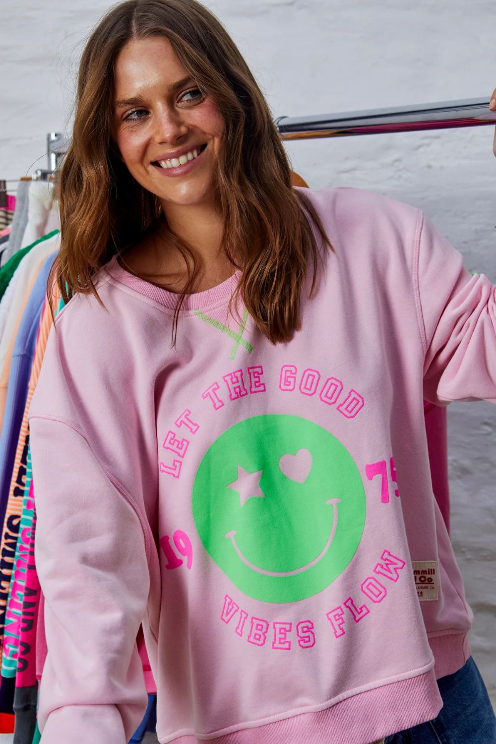 Hammill & Co | Smily Washed Sweat | Baby Pink