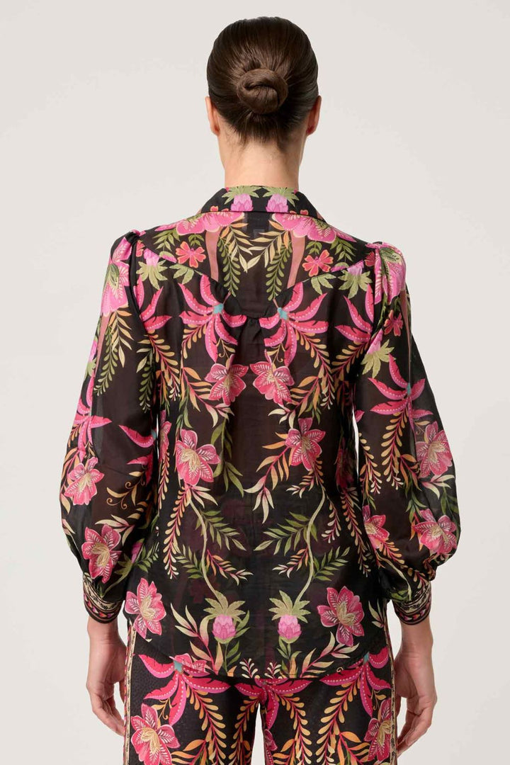 Once Was | Elysian Silk Cotton Shirt | Anthos Lotos
