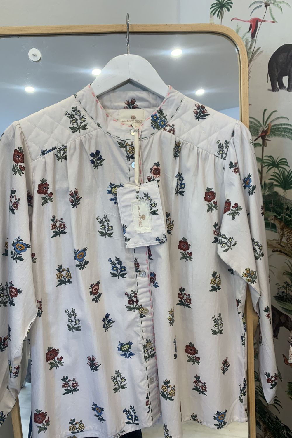 Mandalay Designs | Ditsy Floral Shirt | Cream - Dutch Hideout
