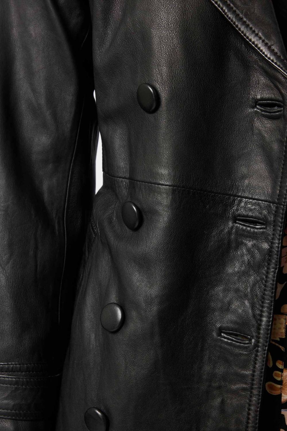 Once Was | Astra Leather Trench Coat | Black