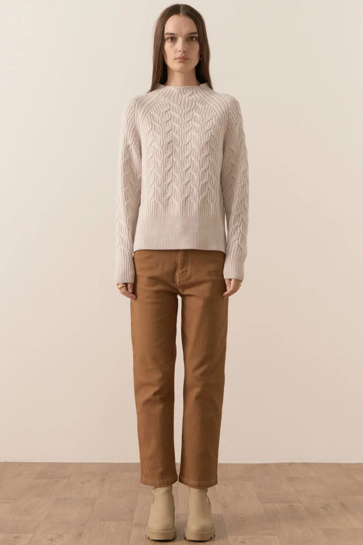 POL Clothing | Bennet Lurex Cable | Pebble