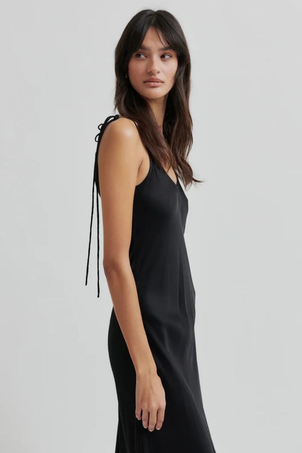 Second Female | Wila Lace Detail Slip Dress | Black