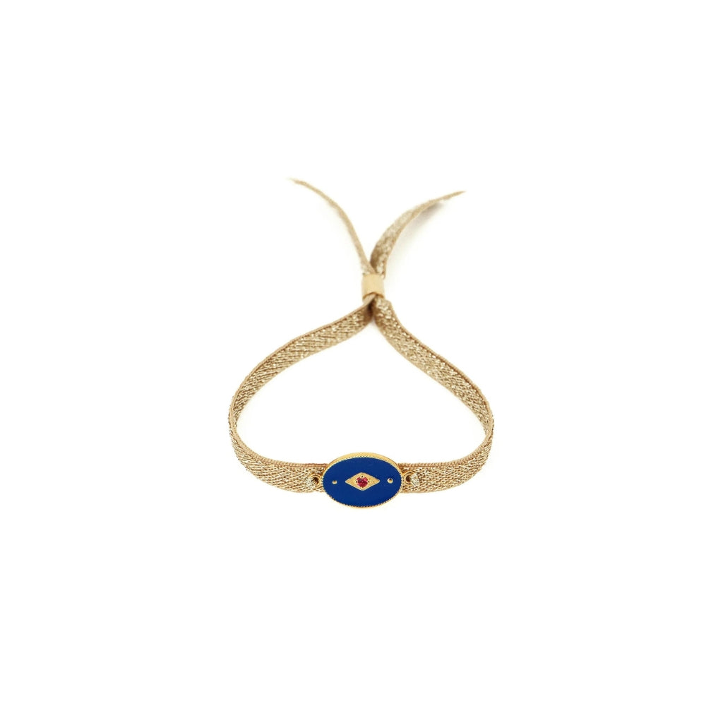 Nilai Paris | Indie Ribbon Bracelet | Blue