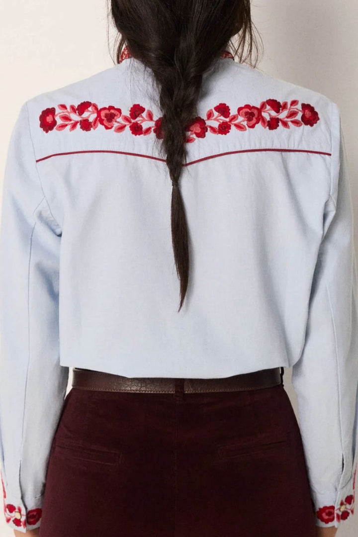 Maison Hotel | Jose Blouse | Ranch Blue - Dutch Hideout