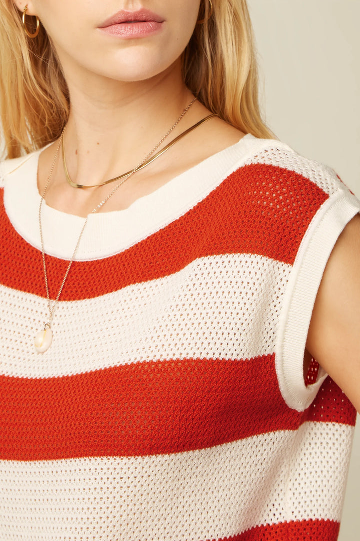 KING LOUIE I EVA KNIT TOP CAPELLA I RED
