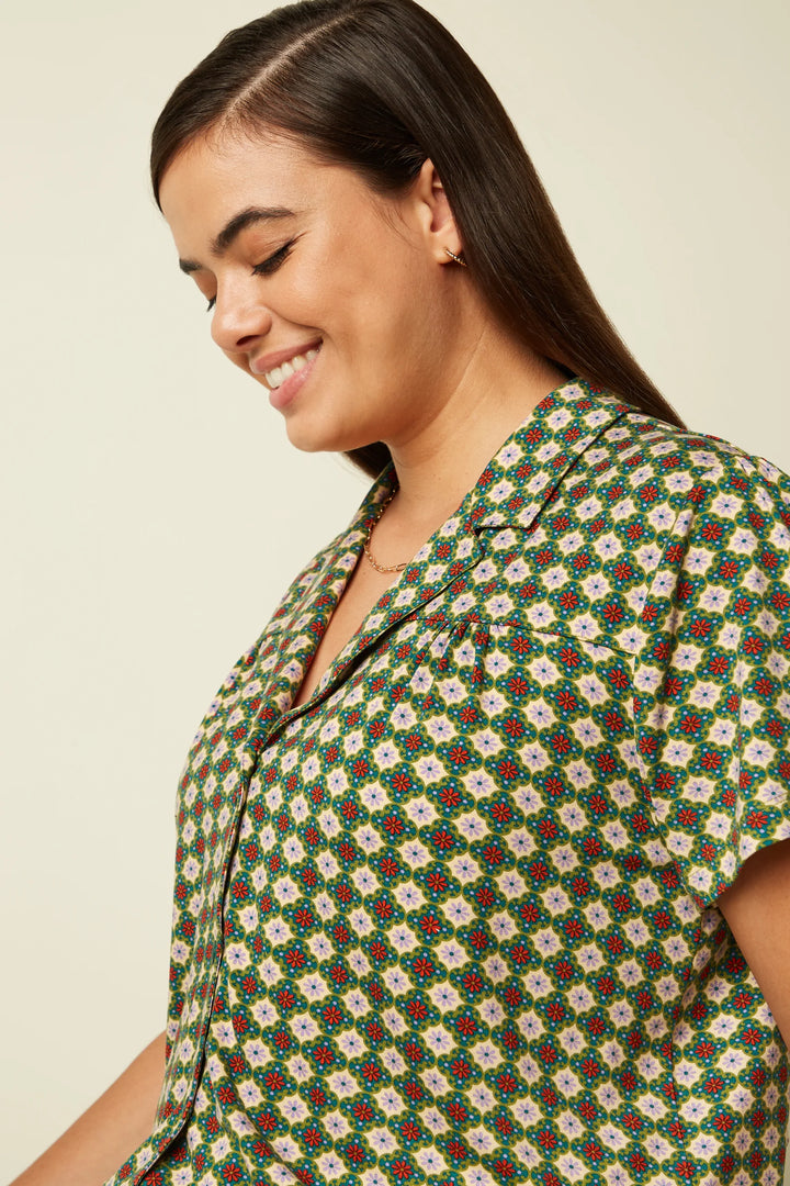KING LOUIE I TEX BLOUSE JADE I PONDEROSA GREEN