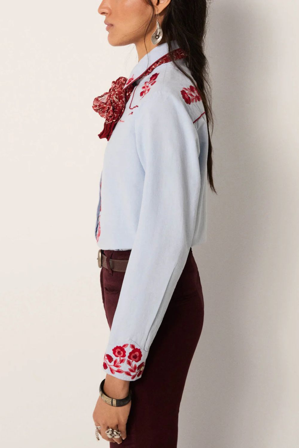 Maison Hotel | Jose Blouse | Ranch Blue - Dutch Hideout