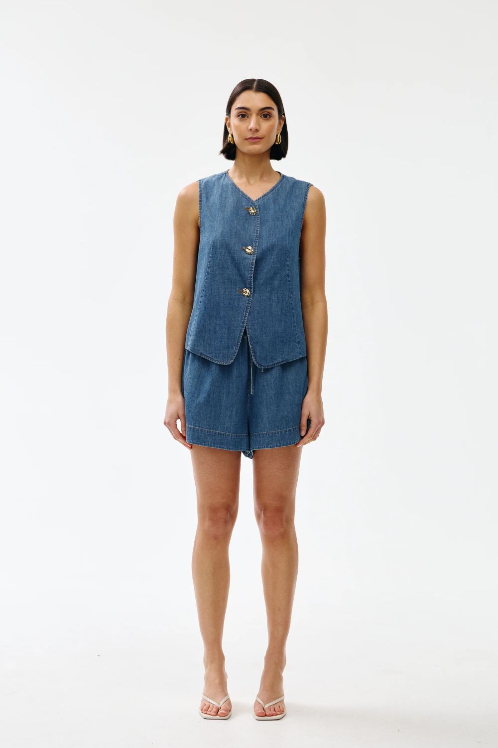 Kinney | Camille Vest | Denim