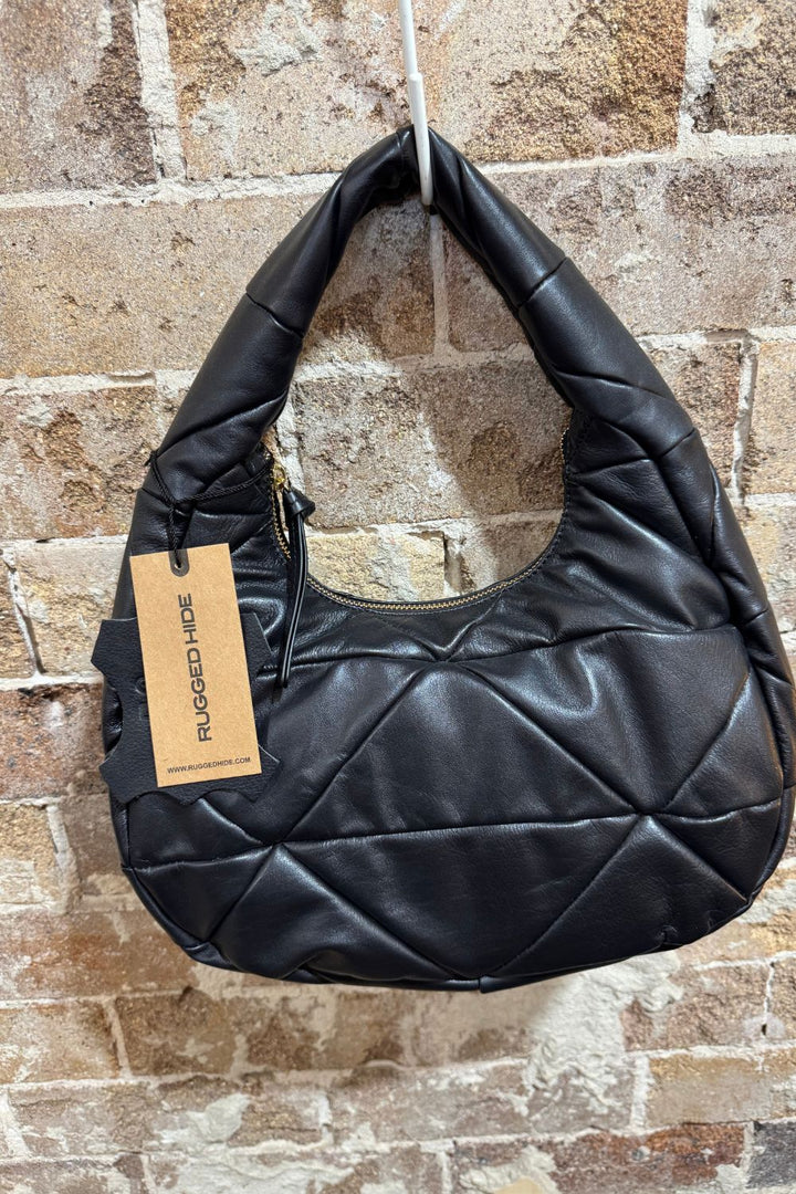 Rugged Hide | Seattle Large Leather Bag | Black