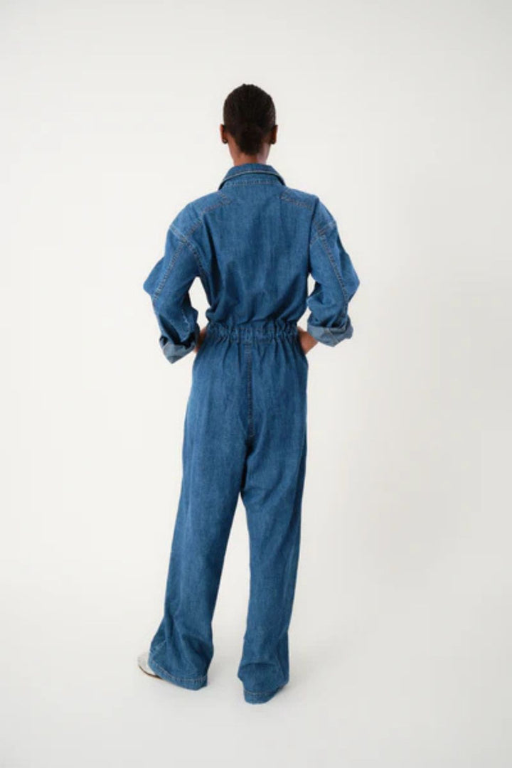 Lollys Laundry | CamdenLL Jumpsuit | Washed Denim - Dutch Hideout
