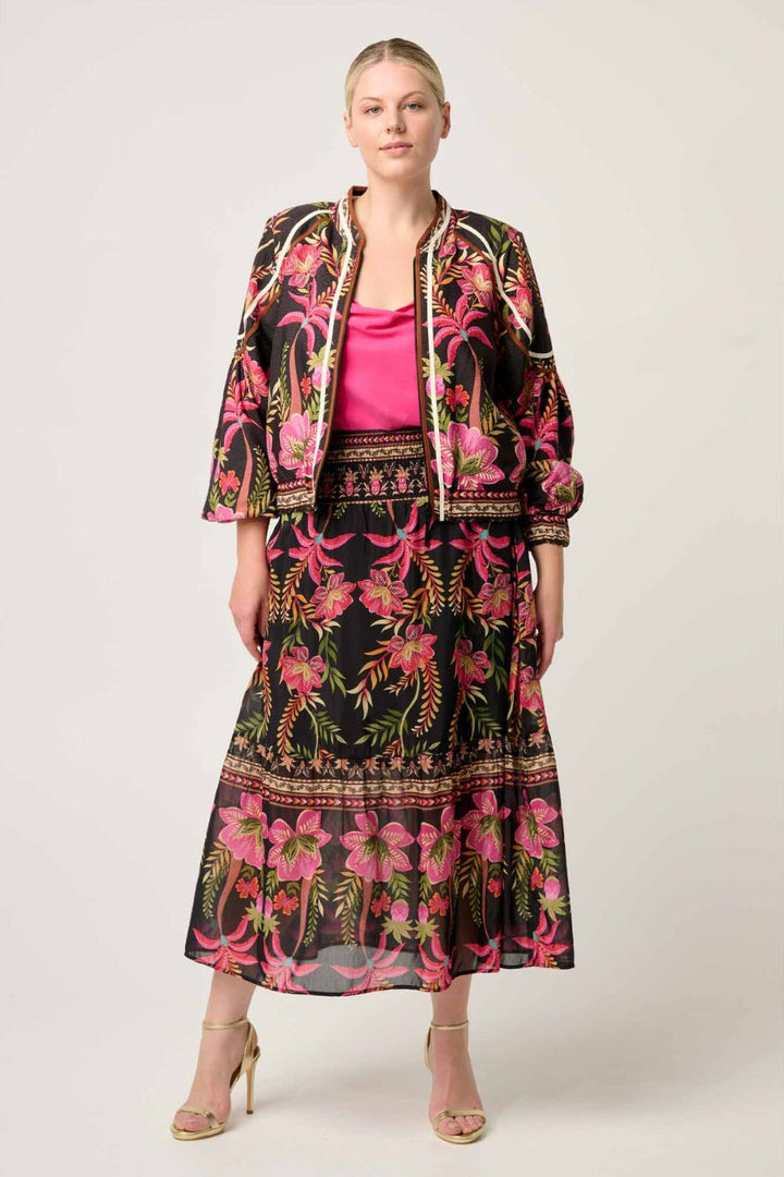 Once Was | Arabella Reversible Viscose Jacket | Anthos Lotos/Black