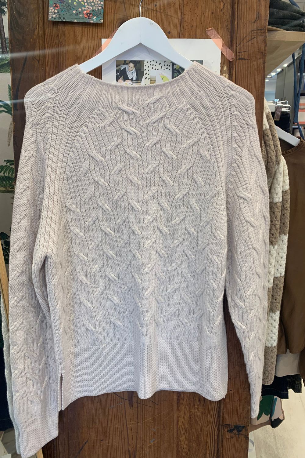 POL Clothing | Bennet Lurex Cable | Pebble