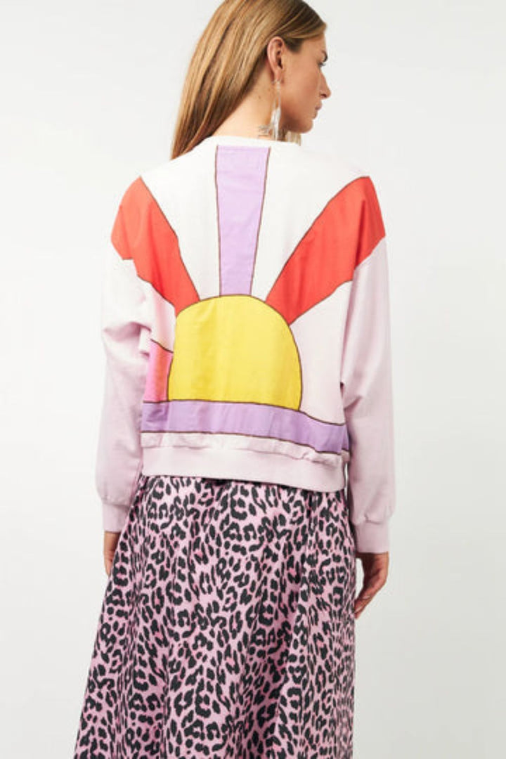 Lollys Laundry | SydneyLL Sunset Sweatshirt LS | Light Pink - Dutch Hideout
