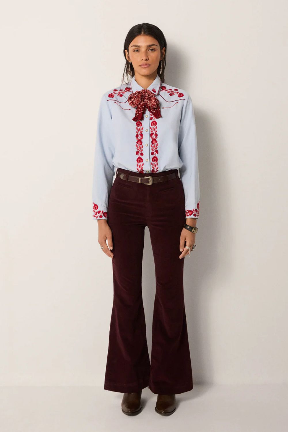 Maison Hotel | Jose Blouse | Ranch Blue - Dutch Hideout