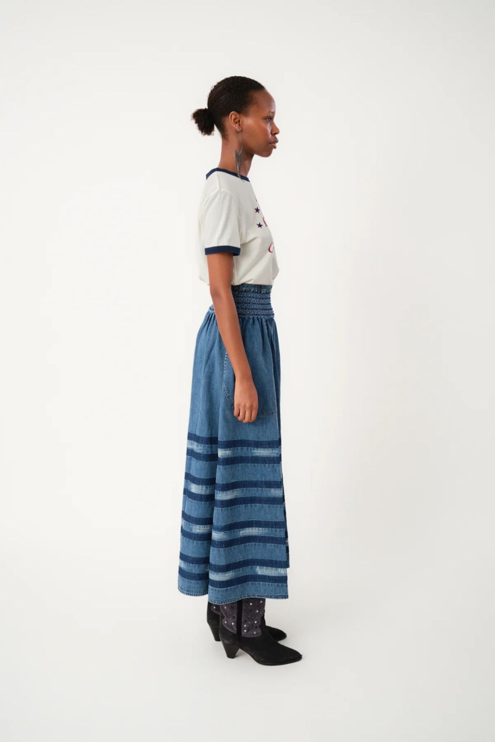 Lollys Laundry | AmondLL Maxi Skirt | Blue - Dutch Hideout