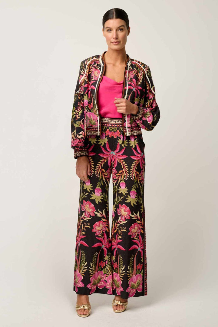 Once Was | Arabella Reversible Viscose Jacket | Anthos Lotos/Black
