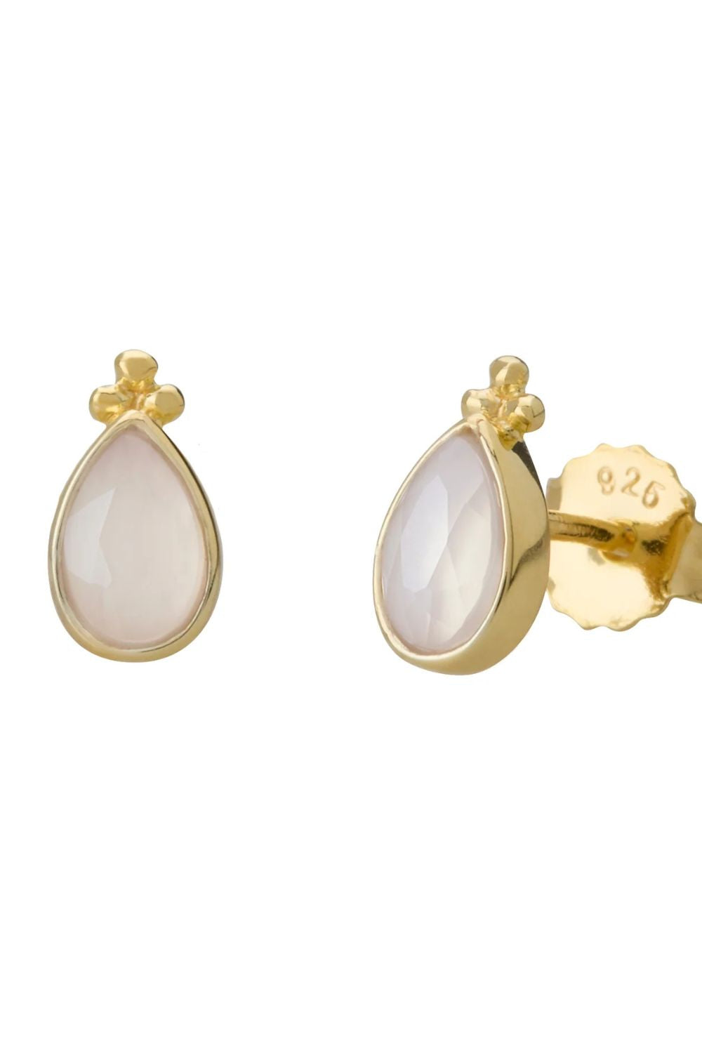 Murkani | Loved Always Faceted Moonstone Earring | Yellow Gold - Dutch Hideout