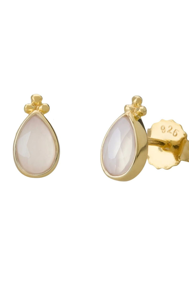 Murkani | Loved Always Faceted Moonstone Earring | Yellow Gold - Dutch Hideout
