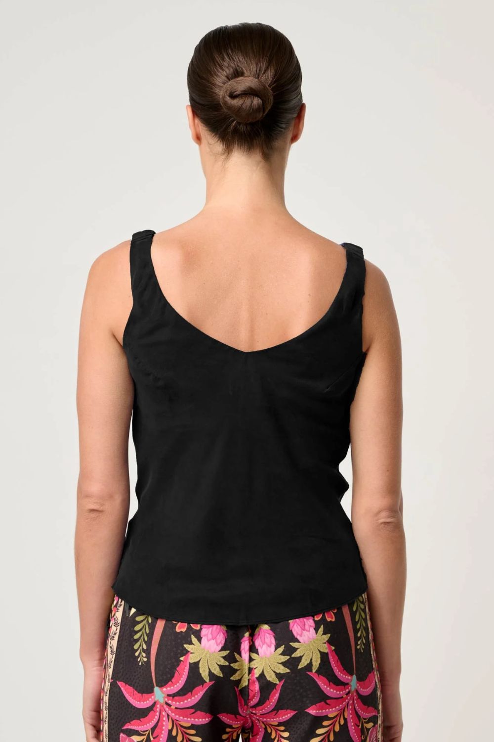 Once Was | Delray Reversible Cupro Cami | Black