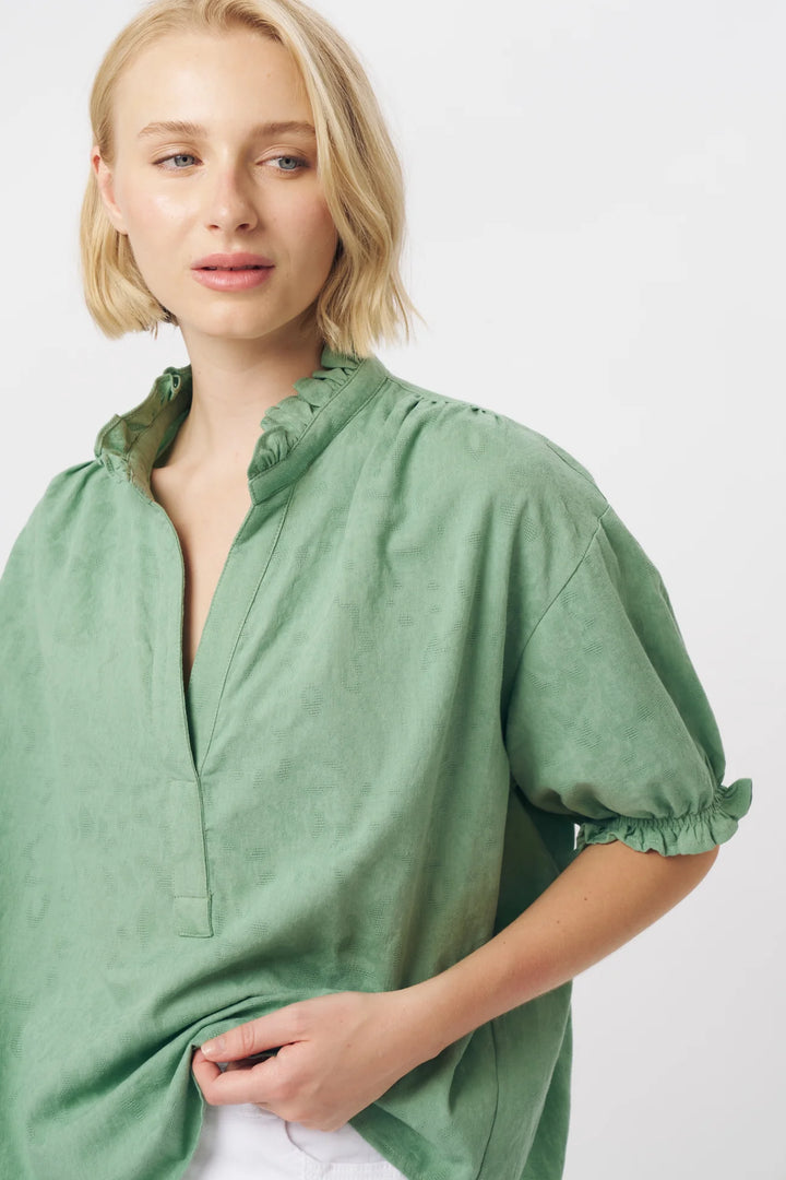 KIREINA I AMBER SHIRT  I GREEN - Dutch Hideout
