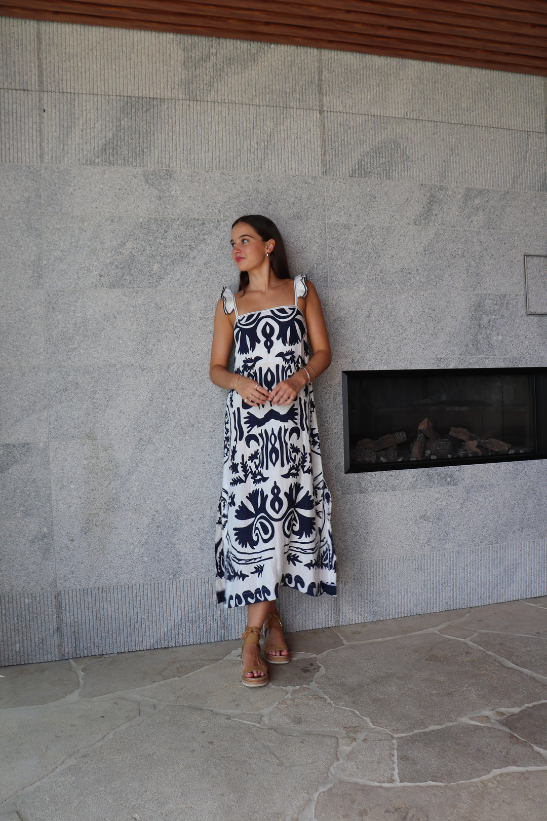 Luoni | Tia Dress | Navy Sumba